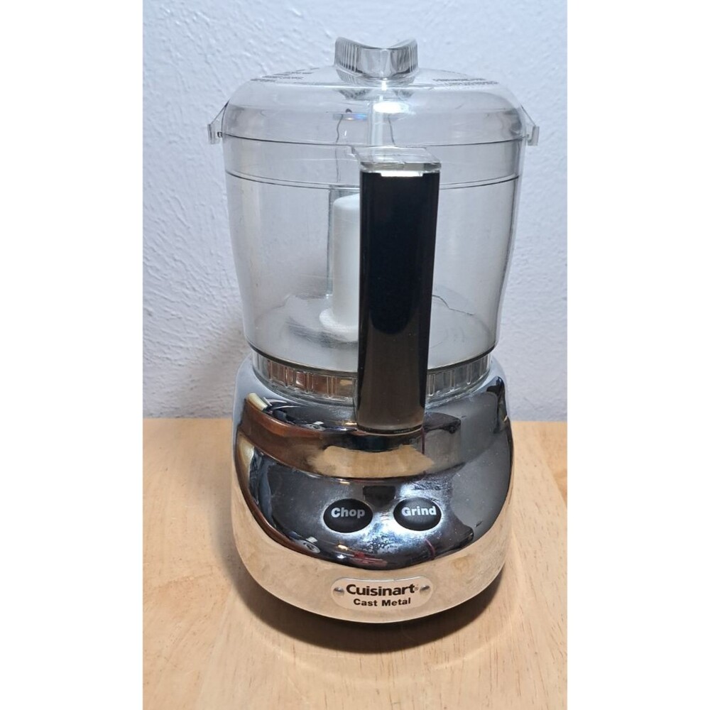 Cuisinart Cast Metal Mini-Prep Plus DLC-3 Processor Chrome Chop Grind Metal Body